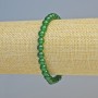 Chrysoprase Bracelet, Natural Stone, Smooth Bead, 6 mm Diameter ± (Stretch), Length 18 cm+