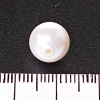White pearl bead for jewelry findings, single-sided hole, 10mm, pack of 18