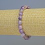 Lepidolite bracelet, natural stone, faceted beads, 8 mm diameter ± (stretch), length 18 cm+
