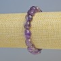 Amethyst Bracelet with Natural Stone, Faceted Beads, Diameter 11x12 mm +/- (stretch), Length 18 cm+