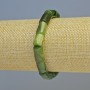 Bracelet made of Canadian jadeite natural stone, faceted cut, diameter 8x12 mm ± (stretch), length 18 cm+