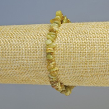 Grossular Bracelet (Green Garnet) natural stone chip, diameter 8x3mm ± (stretch), length 18cm+