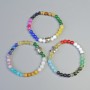 Bracelet Assortment: Smooth Bead, 6mm diameter ± (stretch), length 18cm ± with metal inserts