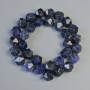Sodalite beads, natural gemstone, faceted, size about 10.5×12 mm, length about 38 cm on thread