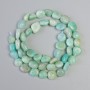 Amazonite natural stone tumbled beads, 8x9 mm diameter, 43 cm length on a thread