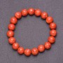 Sponge Coral Bracelet with Smooth Beads, 12 mm Diameter, 18 cm Length (Stretch)