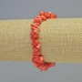 Bracelet of natural carrot coral - crumb-sized pieces, diameter 9x4mm +/- (stretch), length 18cm+