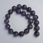 Amethyst Beads, Natural Stone, Smooth Round Beads, Diameter 18mm ±, Length 39cm ± on Thread