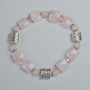 Bracelet with Pink Quartz and Czech Crystal