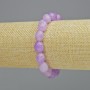 Bracelet Lavender Amethyst natural stone faceted, diameter 9×12mm ± (stretch), length 18cm+