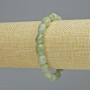 Jadeite natural stone bracelet with faceted beads, diameter 7x11 mm ± (stretch), length 18 cm+