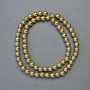 Hematite Beads, Smooth Round Balls, Gold Color, 6 mm Diameter, 41 cm Length Strand