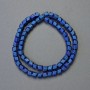 Hematite Beads Hexagonal Zigzag, Blue Matte, 6x6 mm Diameter, 42 cm Strand