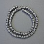 Hematite beads hexagonal zigzag, gray matte color, diameter 6x6mm ±, length 42cm ±, strand