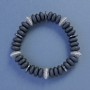 Shungite Rondel Bracelet, diameter 10×4 mm, length 18 cm, stretch with inserts