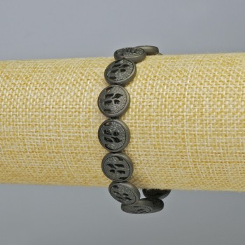 Hematite Bracelet, matte black color, diameter 12×4.5 mm, length 18 cm +/- (stretch)