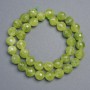 Natural chrysolite (olivine) beads, faceted round beads, 10mm diameter +-, 37cm length +-