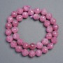 Rubellite Tourmaline beads, faceted round beads, diameter 10 mm ±, length 37 cm ±