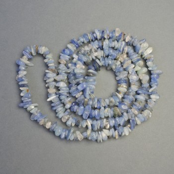 Kyanite Beads on a Thread, Natural Stone Chip, diameter 6x2 mm, length 80 cm