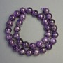 Amethyst Beads on Thread, Natural Stone, Smooth Round Beads, Diameter 12 mm ±, Length 39 cm ±