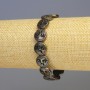 Hematite bracelet with bronze matte finish, variegated beads, diameter 12x4 mm, length 18 cm, stretch