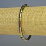 Hematite Rondelle Multicolor Bracelet, Multicolor, 5x2 mm, 18 cm Stretch
