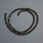 Sun Obsidian Beads, Natural Stone, Smooth Round Beads, Diameter 4–5 mm, Length 38 cm on Thread