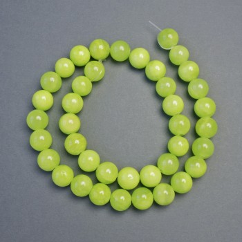 Onyx Beads Smooth Ball (Pressed), Diameter 10.5 mm, Length 39 cm on Thread