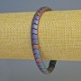 Hematite Bracelet Snake Zigzag Wave Rainbow Color, diameter 7x5x5 mm, length 18 cm, stretch