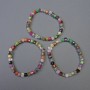 Bracelet 'Assorted Faceted Cube' with diameter about 6 mm, length 18 cm +/- stretch