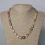 Picasso Jasper Necklace with Faceted Beads, natural stone, diameter 16x7-12x9 mm, length 51 cm