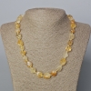 Natural Citrine Necklace with faceted beads, diameter 12×11 mm ±, length 50 cm+