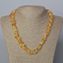 Citrine Necklace with natural citrine, faceted beads, 12x5 mm, length 49 cm