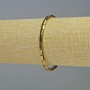 Hematite Bracelet with Rounded Hexagons, Gold Color, 5x4 mm Diameter, 18 cm Length, Stretch