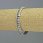 Hematite Snake Bracelet, Zigzag Wave, Light Gray Matte, bead size 7x5x5 mm, length 18 cm, stretch