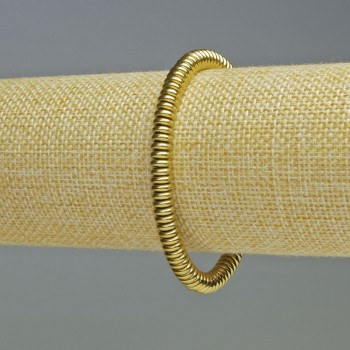 Hematite Bracelet Gold-Colored Rondelle, 6x2 mm Diameter, 18 cm Length, Stretch