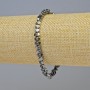 Hematite Star Bracelet, black, 4x4 mm diameter ±, 18 cm length, stretch