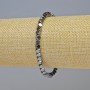 Hematite bracelet, polygonal shape, black color, diameter 4x4 mm ±, length 18 cm ±, elastic