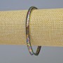 Hematite Rondelle Bracelet, Rainbow Chameleon color, 5x2 mm diameter, 18 cm length, stretch