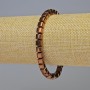 Hematite Bracelet Copper-Colored Cubes, 6x6 mm, 18 cm Length, Stretch