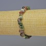 Jasper Natural Stone Bracelet, Faceted Beads, diameter 8x6 mm, length 18 cm, stretch