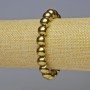 Hematite Bracelet Smooth Bead, Gold Color, Diameter 10 mm, Length 18 cm, Stretch