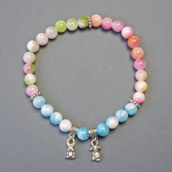 Bracelet Assortment (Acrylic) Smooth Beads, 6mm Diameter, 18 cm Stretch