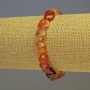 Carnelian Faceted Bracelet, diameter 10x8 mm ±, 18 cm stretch