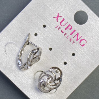 Xuping Rhodium Earrings 15x10mm
