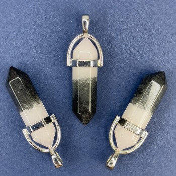 Hexagonal Tinted Quartz Pendant 40mm+