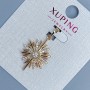 Xuping Pendant 'Star' with White Rhinestones, diameter 16mm, length 29mm, 18K Gold Plating