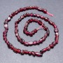 Garnet beads on thread, faceted rondelle, 5x4 mm, length 40 cm+