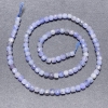 Sapphire Beads on Thread, Faceted Cubes, 4mm Diameter ±, Length 39cm ±