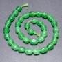 Faceted Jade Beads on Thread, 10x7 mm, 38 cm length, man-made